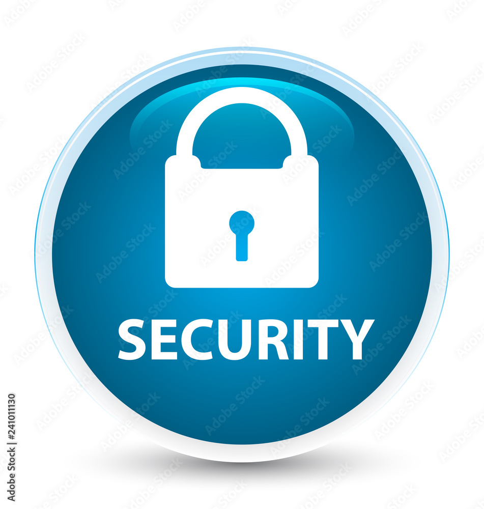Security (padlock icon) special prime blue round button Security (padlock icon) special prime blue round button