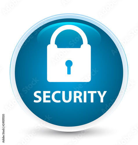 Security (padlock icon) special prime blue round button