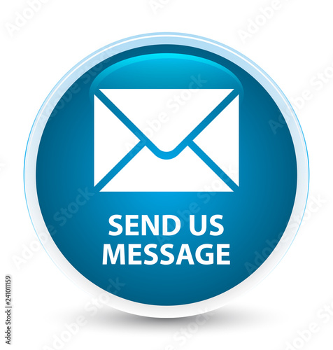Send us message special prime blue round button