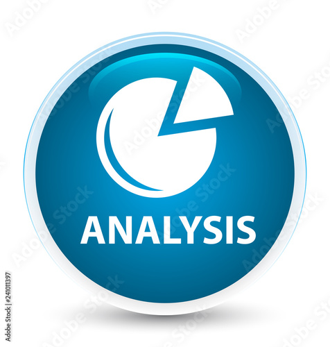 Analysis (graph icon) special prime blue round button