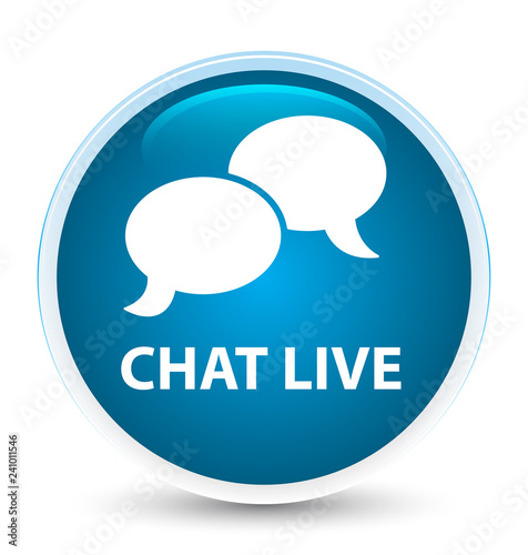 Chat live special prime blue round button