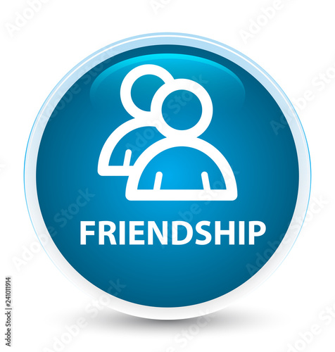 Friendship (group icon) special prime blue round button