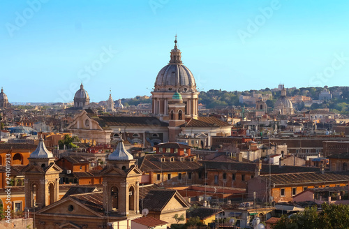 Rome, Italy - Aerial view of the city center .