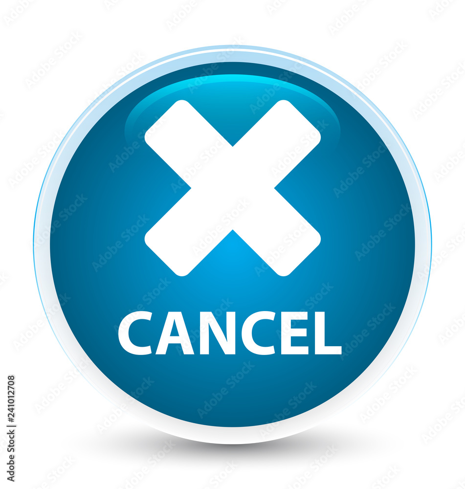 Cancel special prime blue round button