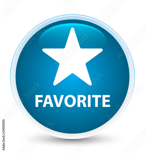 Favorite (star icon) special prime blue round button