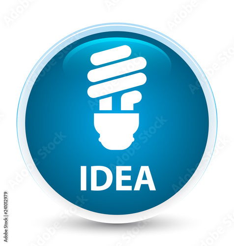 Idea (bulb icon) special prime blue round button