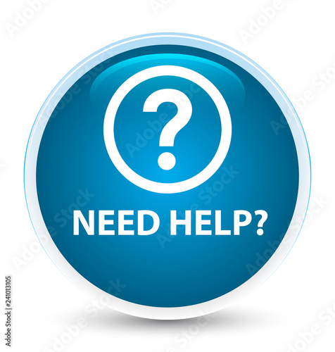 Need help (question icon) special prime blue round button