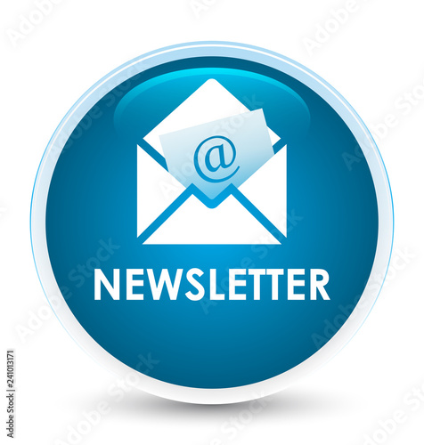 Newsletter special prime blue round button