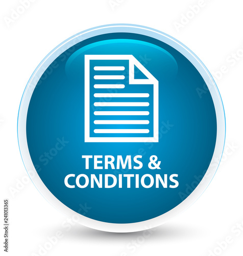 Terms and conditions (page icon) special prime blue round button