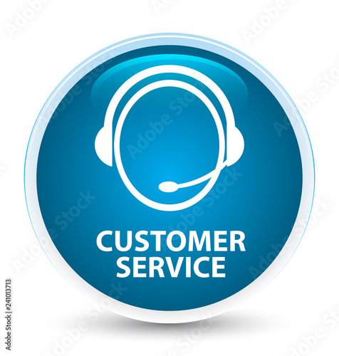 Customer service (customer care icon) special prime blue round button