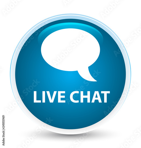 Live chat special prime blue round button