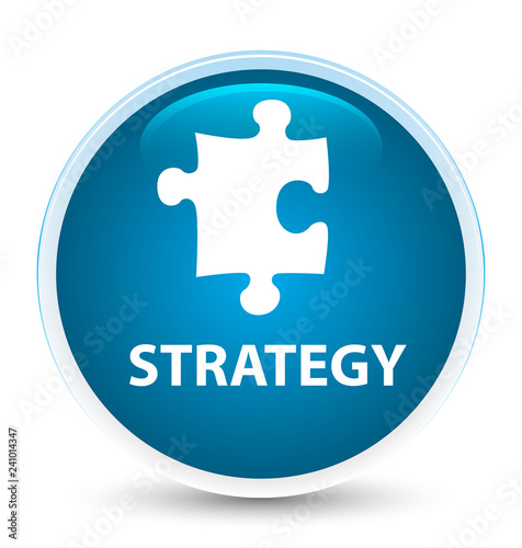 Strategy (puzzle icon) special prime blue round button