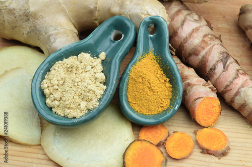 ginger turmeric spices photo