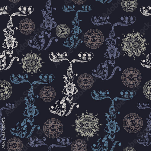 Seamless texture with decorative ornament 6