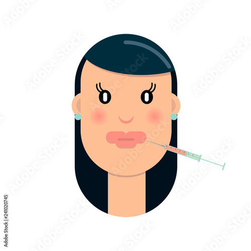 botox lips illustration