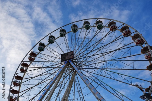 ferris wheel on blue sky