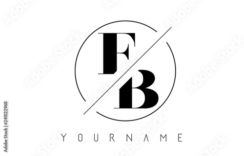 FB Letter Logo with Cutted and Intersected Design