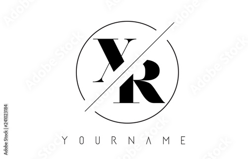 XR Letter Logo with Cutted and Intersected Design