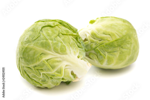 Brussel Sprouts on a White Background