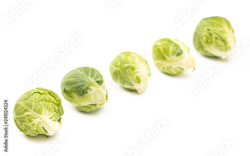 Brussel Sprouts on a White Background