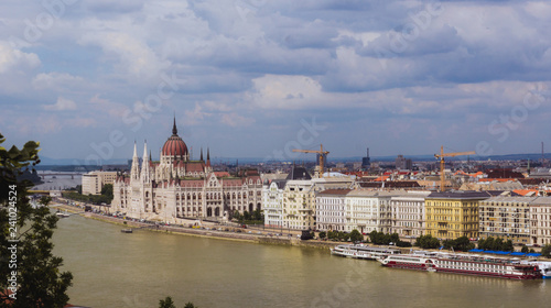 Budapest parliament with River Danube