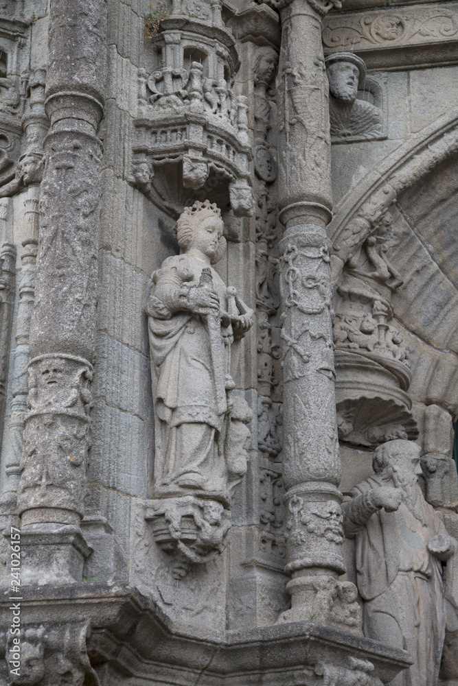 Facade at Cathedral, Pontevedra