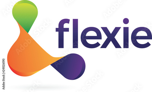 Abstract Colorful Flexible Logo Symbol Icon