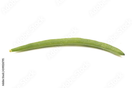 Fresh Green Beans on a White Background