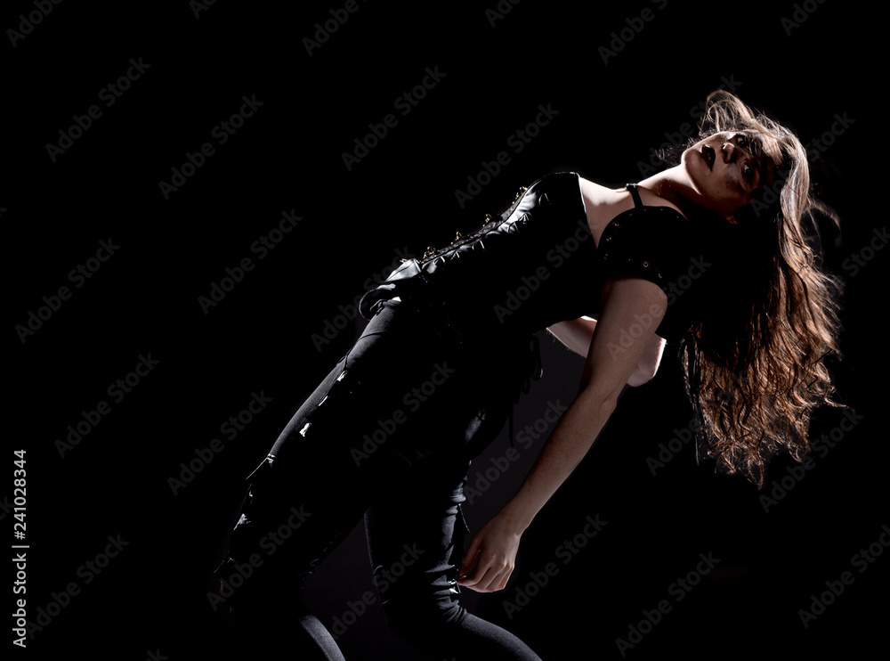 Fototapeta premium Gothic model steam punk woman 