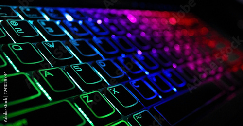 Backlight gaming keyboard with versatile color schemes  photo