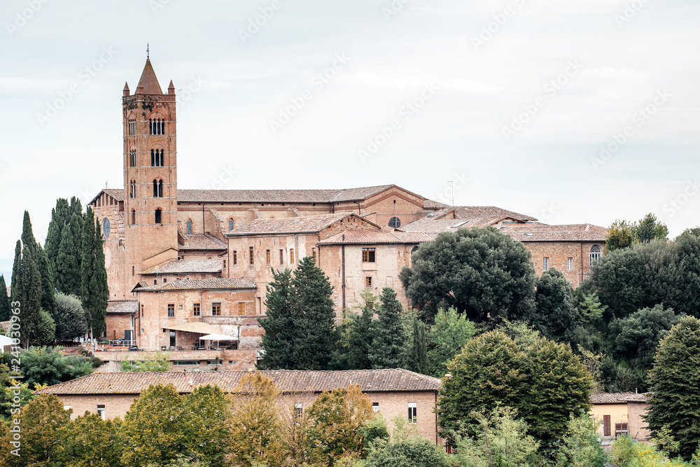 Siena city is a medieval town in Italy, main travel landmark in Tuscany