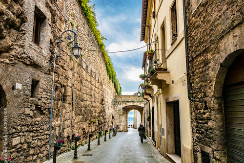 Obraz na plátně Access door to the town of Anagni, Frosinone, Italy
