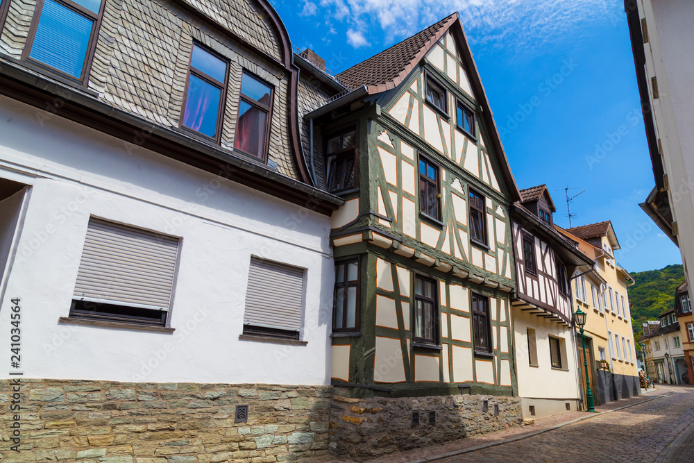 Fototapeta premium Street of town Eppstein in Hesse, Germany.