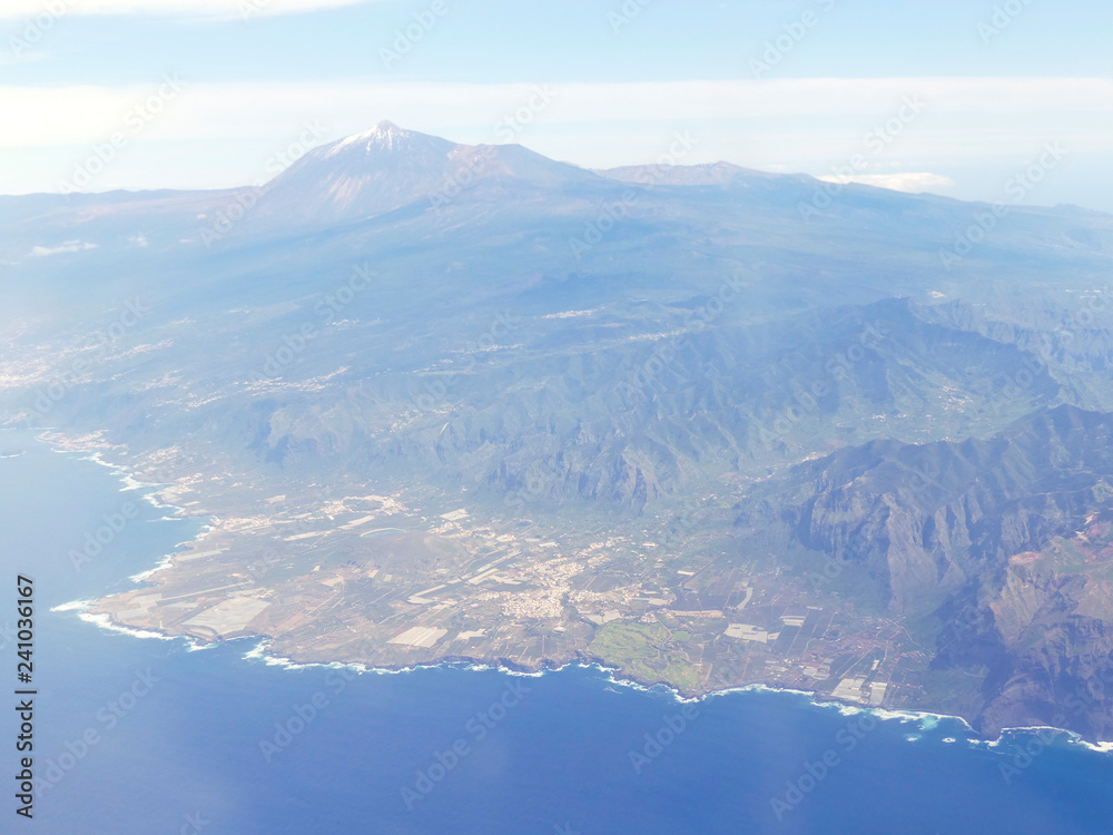 Fototapeta premium Widok Tenerife od Gran Canaria, Gran Canaria, wyspy kanaryjska, Hiszpania
