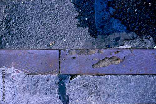 Photography Distrtessed New York City Curb And Street