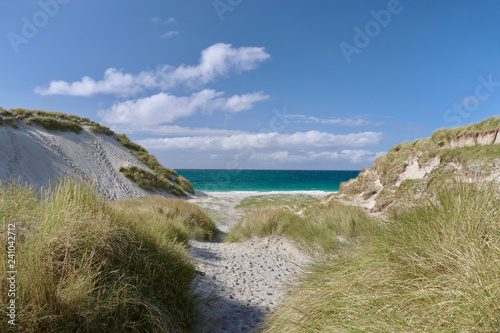 Weststrand von Berneray   u  ere Hebriden