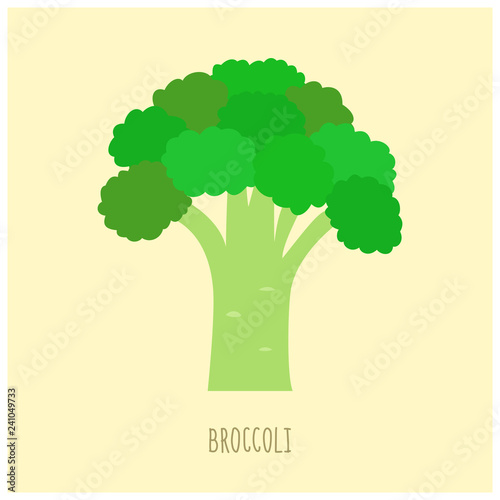 Simple broccoli vector illustration.
