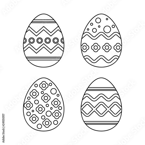 easter egg vector for drawing book