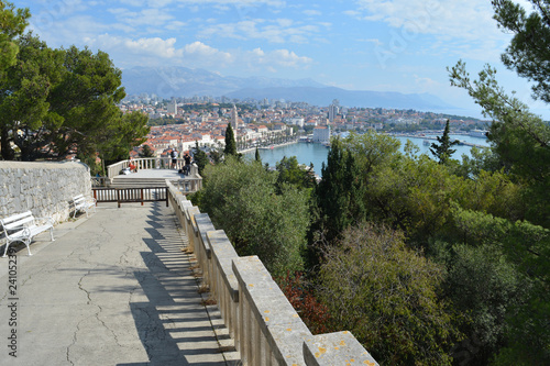 View of Split, Croatia from Marjan Forest Park photo