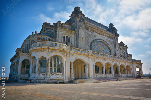 The Casino building in Constanta, Romania. Blue sky.