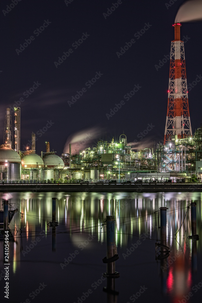 Naklejka premium 工場夜景