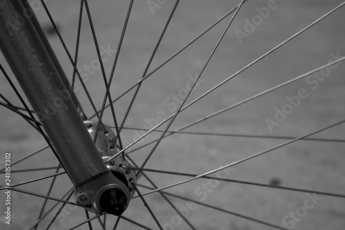 bicycle spokes close-up