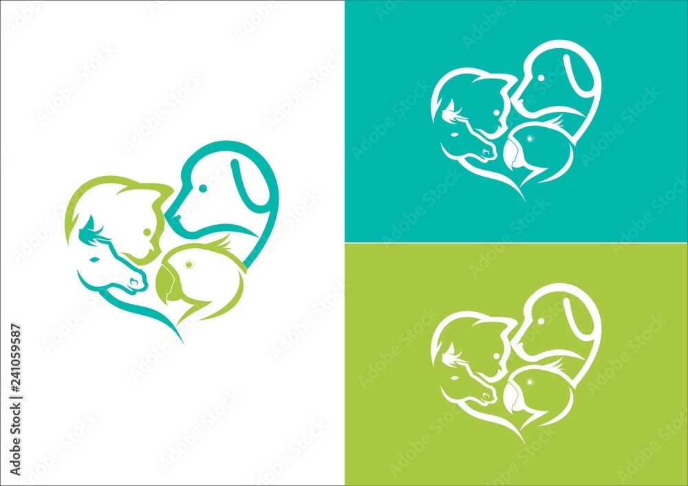 Simple pet logo vector Simple pet logo vector