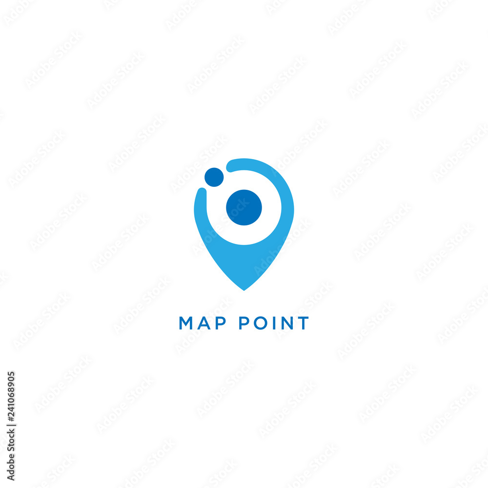 Naklejka premium Map Point Logo - Vector