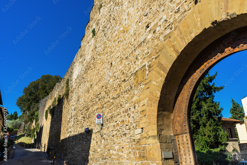 Entrance Stone City Wall Tuscany Florence Italy