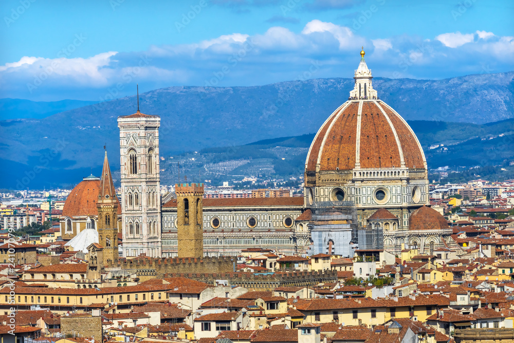 Campanile Dome Duomo Cathedral Florence Tuscany Italy