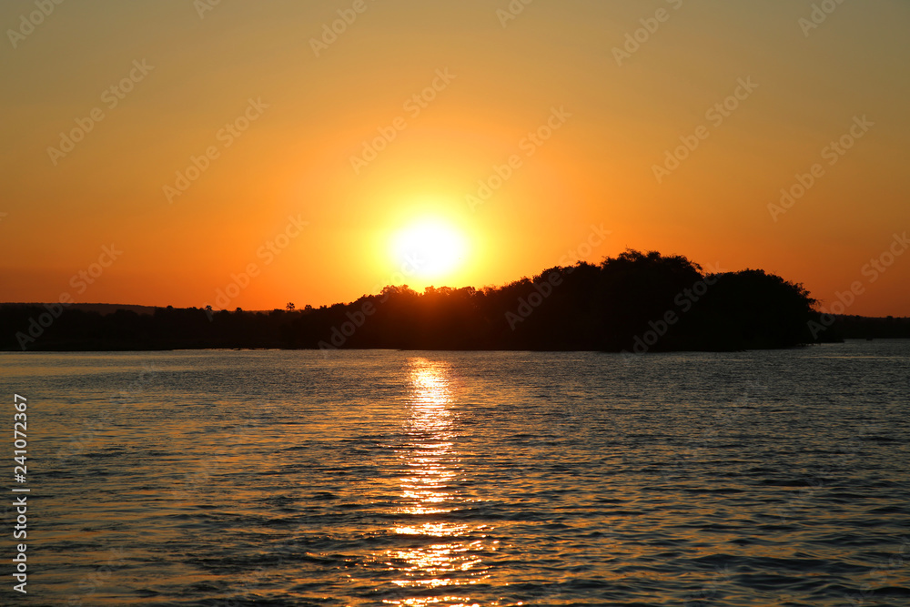 Sunset over Zambezi River