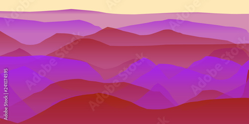 Farbige Berge, Wellen, abstrakte Oberfläche, moderner Hintergrund, Vektorgrafik Illustration für dein Projekt