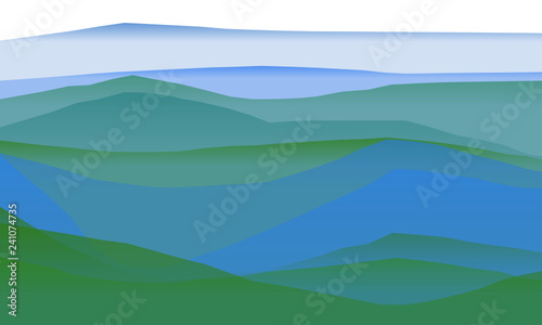 Farbige Berge, Wellen, abstrakte Oberfläche, moderner Hintergrund, Vektorgrafik Illustration für dein Projekt