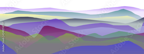 Farbige Berge, Wellen, abstrakte Oberfläche, moderner Hintergrund, Vektorgrafik Illustration für dein Projekt